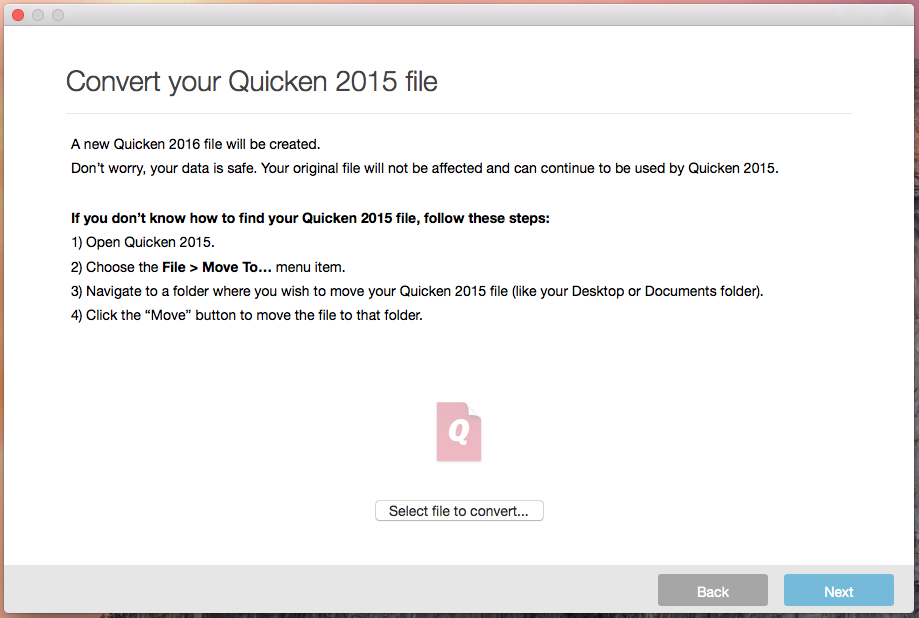 quicken 2016 for mac doesn